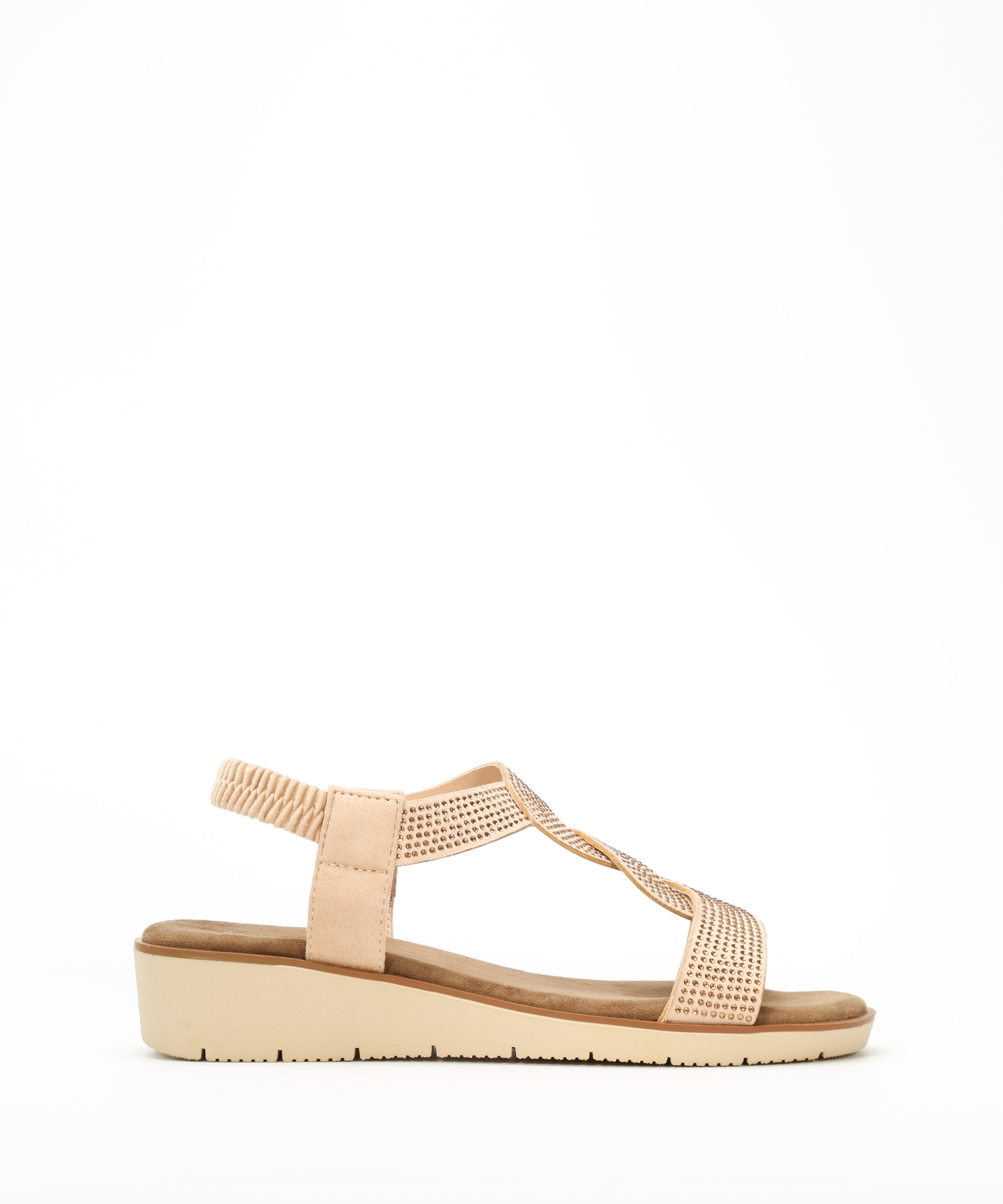 Sandalias planas brillo